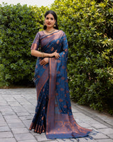Premium Blue Color Soft Silk Sarees